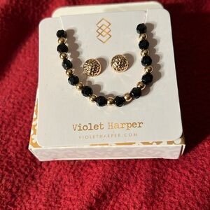 Black and Gold Jewelry Set